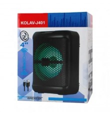 Колонка музыкальная портативная Bluetooth KOLAV-J401 4" USB/TF/FM