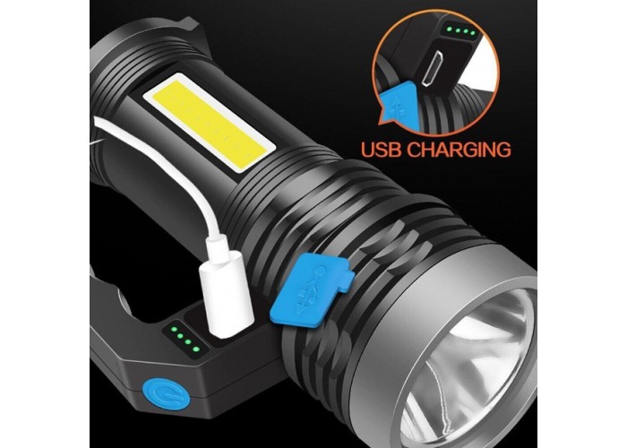 Ручной фонарь аккумуляторный Linterna Usb X501 1200 mAH с зарядкой USB